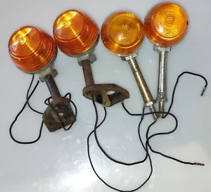 Stanley Honda Motorcycle Lights 60345 Turn Signals (3) Front Rear Amber Lens - Picture 1 of 14