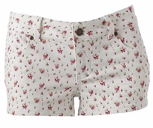 SO Juniors Rose Floral Low Rise Shortie Shorts Sz 0 - Picture 1 of 4