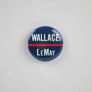 Vintage 1968 George Wallace Curtis LeMay Presidential Campaign Pinback Button - Picture 1 of 12