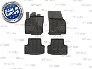 NEW SET LHD BLACK RUBBER FLOOR MATS LINERS ALL WEATHER FOR SEAT ATECA 2017- - Picture 1 of 6