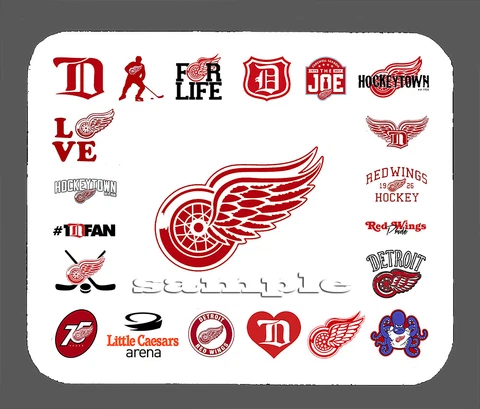 Detroit Red Wings Logo Art Mouse Pad Item#751 Cover