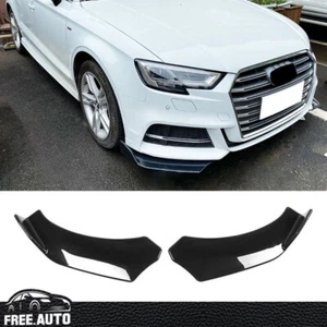 2 piezas accesorios universales para automóvil delantales delanteros Canard aletas de esquina negro brillante - Imagen 1 de 7