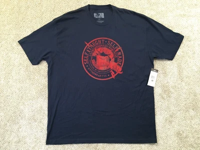 Marc Ecko Shirt Men's XXL Navy Blue Tee Short Sleeve Cut & Sew Self Made Taught - Image 1 of 4
