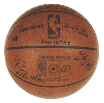 2011-2012 Indiana Pacers Team-Signed Game Used Basketball Paul George JSA COA - Image 1 of 4