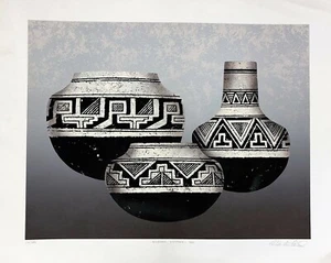 Collen Roland - Indian Pottery III Pencil Signed L/ED Serigraph - Picture 1 of 4