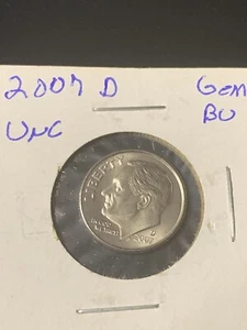 2007 D Roosevelt Dime GEM BU Fast Shipping - Picture 1 of 7