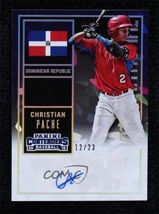 2015 Panini Contenders International Ticket Cracked Ice /23 Cristian Pache Auto