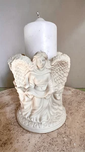 Giftco Inc White Fantastic Vintage Angel Sculpture Decorative Candle Holder - Picture 1 of 13