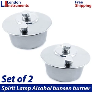 Alcohol Spirit Lamp Burner Methylated Dental Ethyl Flame Heating Laboratory X2 - Picture 1 of 6
