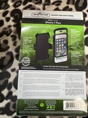 Griffin Survivor  Case for iPhone 8 Plus, 7 Plus, 6 Plus - Grey - Image 1 of 3