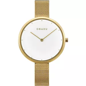 Obaku Women's Classic White Dial Watch - V227LXGIMG - Picture 1 of 1