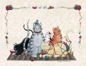 Cat Accent & Decor Tile Donna Jensen Feline Art DJ022AT - Picture 1 of 4