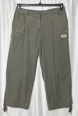 Pantalones Dkny Jeans Mujer Algodón Gargo Color Verde Talla 10 Foto 1 de 4