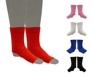 Muka Muay Thai Ankle Support Kickboxing Pain Relief Elasticated Braces (Pair) - Picture 1 of 42