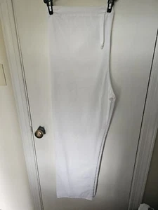 CREST UNIFORMS UNISEX SCRUB PANTS DRAW STRING STYLE- White- Medium- Pre-Owned - Picture 1 of 5