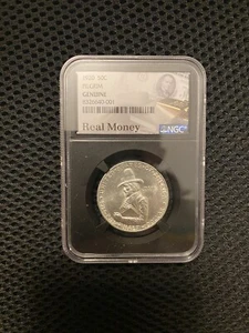 1920 Pilgrim Half Dollar - 90% Silver NGC Genuine Black Core - Picture 1 of 2
