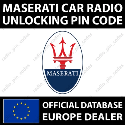 MASERATI RADIO PIN CODE GHIBLI GRANTURISMO GRANCABRIO QUATTROPORTE BLAUPUNKT VP4 - Bild 1 von 4