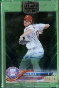 AARON NOLA 2018 TOPPS CLEARLY AUTHENTIC AUTO /75 PHILADELPHIA PHILLIES - Picture 1 of 2