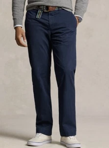 NWT Polo Ralph Lauren Mens Size 52Bx30 Pants Blue Stretch Classic Fit Chino - Picture 1 of 5