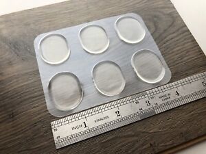 6 piece set drum dampening gel mutes for snare tom overtones muffles CLEAR PADS