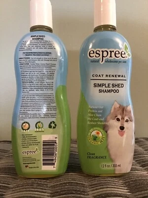 Champú Espree Simple Shed perro/gato - Juego de 2 - 12 botellas de fl oz Foto 1 de 2
