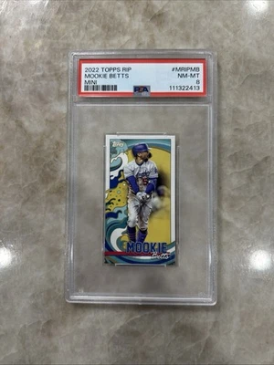 2022 Topps Rip - Mini Mookie Betts #MRIP-MB /75 PSA 8 Dodgers Rare Star - Image 1 of 4