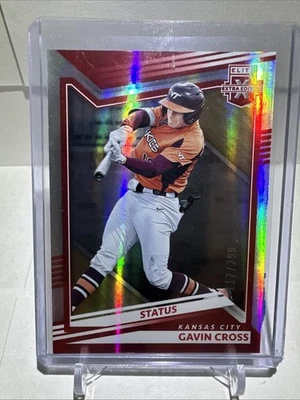 2022 Panini Elite Extra Edition - Gavin Cross #9 Red Status /299 (RC) - Image 1 of 2