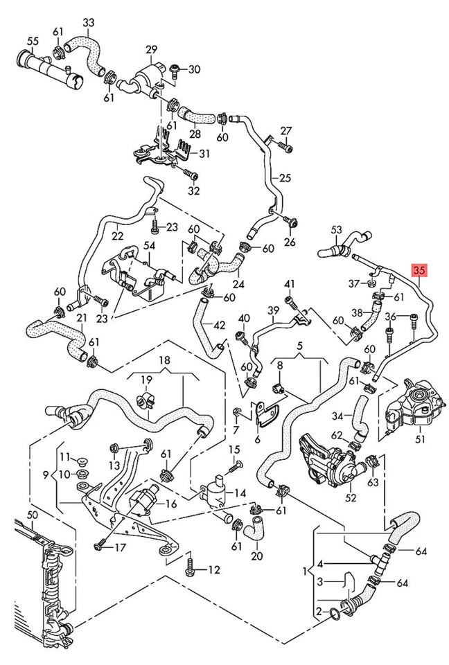 Tubo refrigerante izquierdo original AUDI A8 S8 quattro 4H2 4H8 4H8 4H0819270C Foto 1 de 1