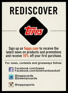 2016 Topps - Rediscover #NNO - Scheda Offerta Promozionale - Foto 1 di 2