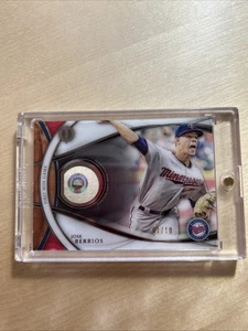 2018 Topps Tribute Jose Berrios Milestone Relic /10 Game Used Baseball Blue Jays - Bild 1 von 2
