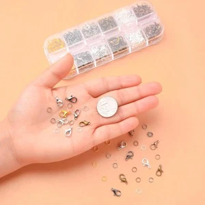 132 Pieces Lobster Clasps and 840Pcs Open Jump Rings Set - Picture 1 of 6