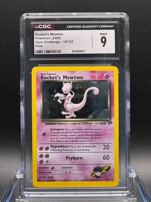 CGC 9 MINT ✨ - Rocket's Mewtwo 14/132 Gym Challenge Holo - 2000 Pokemon - Image 1 of 2