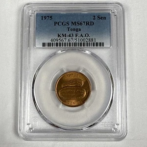 1975 Tonga 2 Seniti FAO - PCGS MS67RD - Picture 1 of 3