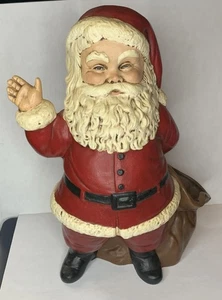 Stampo ceramica Duncan fioriera Babbo Natale ondeggiante vintage 1973 dipinto a mano Natale - Foto 1 di 9