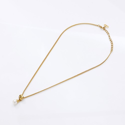 Collana Christian Dior cuore perle oro WS9057