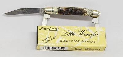 Vintage Frost Japan Little Wrangler Second cut bone three blade pocket knife - Image 1 of 4