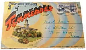 Carpeta de recuerdo vintage 1952 de Tennessee - frente del Capitolio del Estado + 18 fotos - Imagen 1 de 5