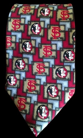 Eagles Wings Florida State University Seminoles Men's Tie FSU Logo 100% Silk Cover