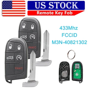 2 para Dodge Charger 2012 2013 2014 2015 2016 2017 2018 mando a distancia inteligente llavero 5B - Imagen 1 de 7