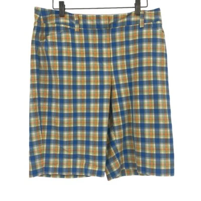 Jones New York Mujer Chino Caminar Bermudas Pantalones Cortos Talla 12 Cuadros Azul Elástico Foto 1 de 4