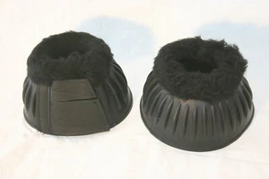 Hufglocken Gummiglocken Springglocken Fellrand schwarz S - Foto 1 di 2