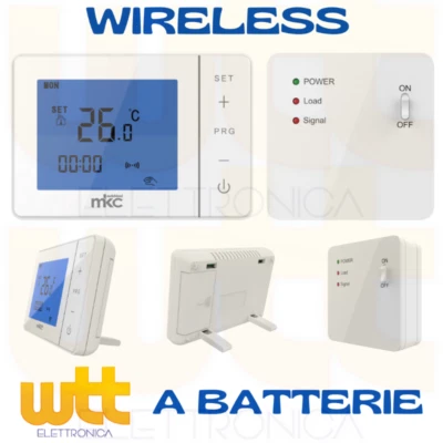 MKC CRONOTERMOSTATO WIRELESS AIR DIGITALE PROGRAMMABILE SENZA FILI SETTIMANALE
