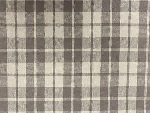 Tapicería ciega cortina gris estaño a cuadros tela lino Derry - Imagen 1 de 8