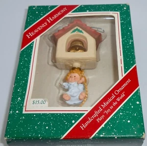 Hallmark Ornament 1987 HEAVENLY HARMONY cuerda musical "Joy to the World" H9 - Imagen 1 de 6