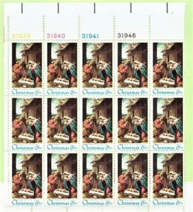 1970 U.S. Comm 6c Christmas Nativity Plt#B of 15 Sc#1414 M/NH/OG - Picture 1 of 1