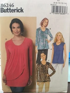 Butterick loose fitting top pattern B6246 Sleeve variation pull over Uncut - Picture 1 of 2