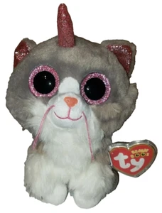 Ty Beanie Boos ASHER the Unicorn Cat (6 Inch) NEW MWMTs Plush Stuffed Animal Toy - Picture 1 of 7