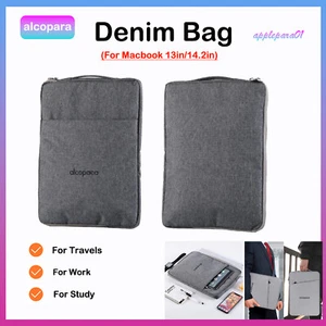 alcopara wasserdichte leichte Denim Tasche für MacBook 13"/14,2" grau für Büro - Bild 1 von 6