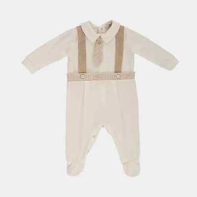 LALALU'  TUTINA INTERA CRAVATTA  BATTESIMO BAMBINO PRIMAVERA ESTATE  1  3  MESI - Immagine 1 di 3