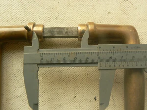 alte Türgarnitur,Türdrücker,Türklinke,Klinke,Messing,Patina,alt,N.03,gebraucht - Bild 1 von 19